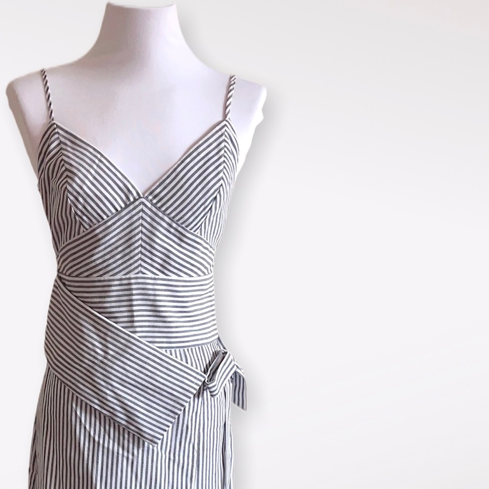 NWT Black and White Stripe Spaghetti Strap Dress